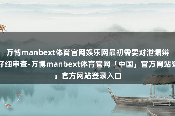 万博manbext体育官网娱乐网最初需要对泄漏辩论进行仔细审查-万博manbext体育官网「中国」官方网站登录入口