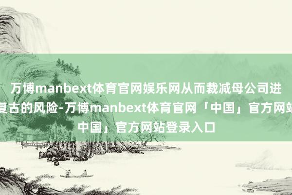 万博manbext体育官网娱乐网从而裁减母公司进一步财务复古的风险-万博manbext体育官网「中国」官方网站登录入口