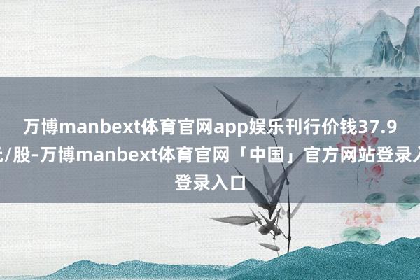 万博manbext体育官网app娱乐刊行价钱37.93元/股-万博manbext体育官网「中国」官方网站登录入口