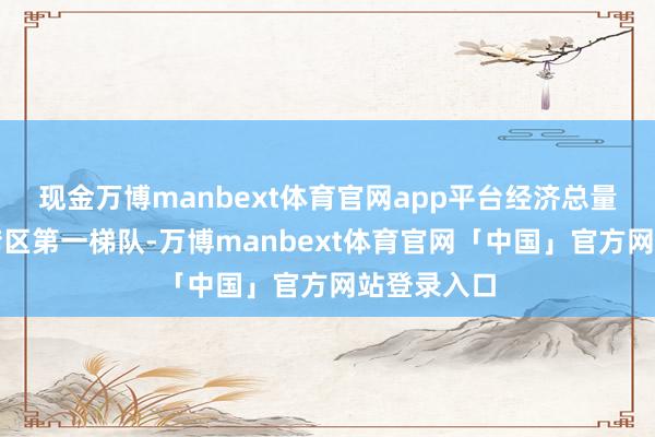 现金万博manbext体育官网app平台经济总量登顶各人湾区第一梯队-万博manbext体育官网「中国」官方网站登录入口