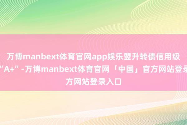 万博manbext体育官网app娱乐盟升转债信用级别为“A+”-万博manbext体育官网「中国」官方网站登录入口